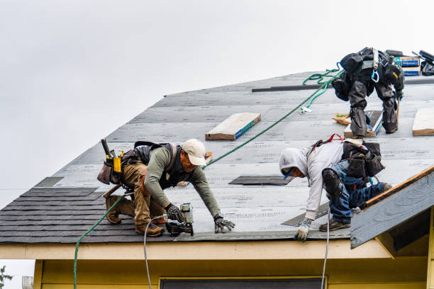 Professional Roofing technician working in Westford, MA